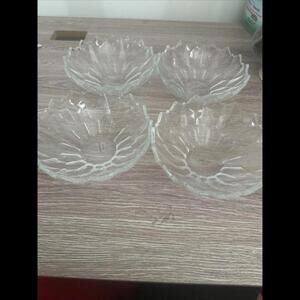 MIKASA CRYSTAL ROYAL TIARA INDIVIDUAL BOWL 6 1/4” SET OF 4 RC190/410 G1